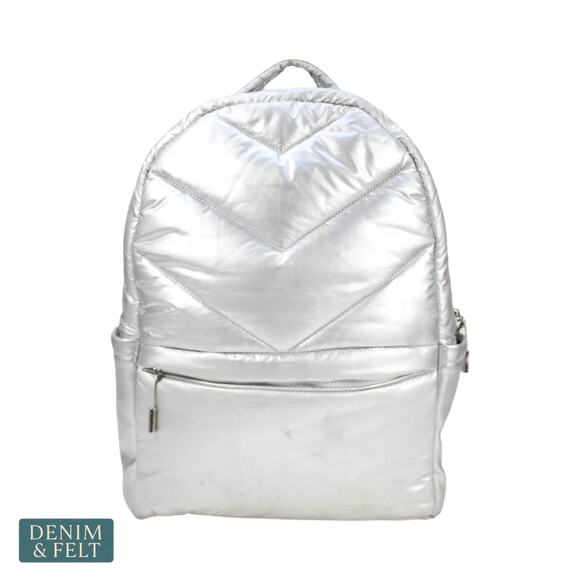 Caraa x Athleta Commuter Backpack Silver Nylon Laptop Travel Gym Work‎ Bag main image 6